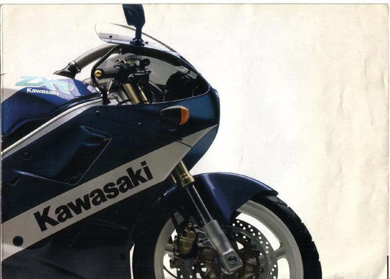 ZXR 250 Kawasaki brochure from 1989 - inside cover second page 